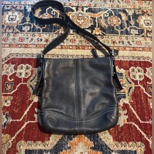 Coach F10938 SoHo Slim Y2K Crossbody Bag Black Leather